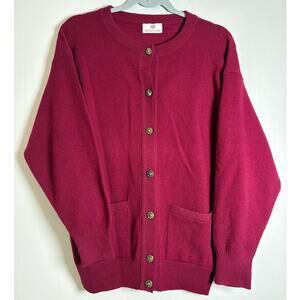Strathspey Made in the UK 100% Lambswool Vintage Button Front Cardigan